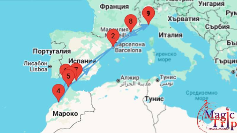 Круиз Испания, Мароко, Гибралтар - 23 Ноември - 06 Декември 2026 г.